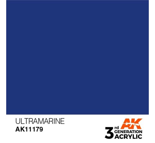 AK Interactive (AKI) 11179 Ultramarine 3rd Gen Acrylic 17ml
