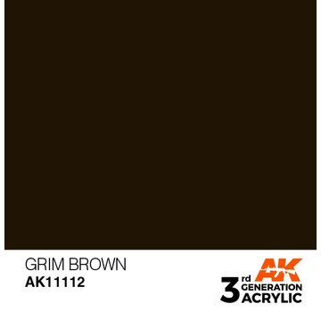 AK_Interactive 11112 AK Interactive 3rd Gen Acrylic Grim Brown 17ml