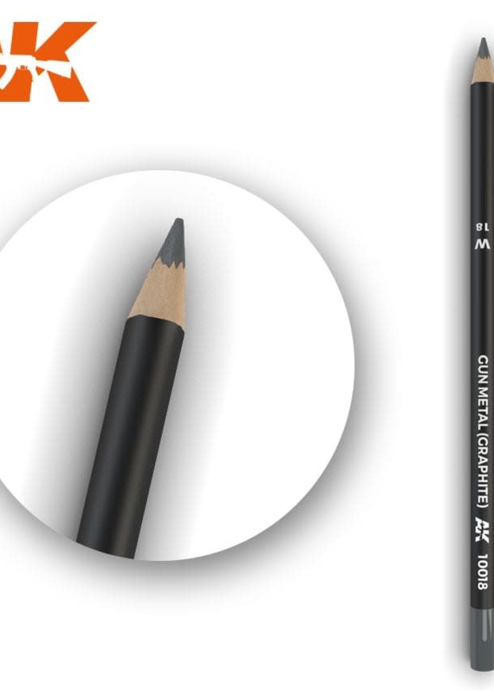 AK Interactive (AKI) AKI10018  Weathering Pencils  Gun Metal (Graphite)