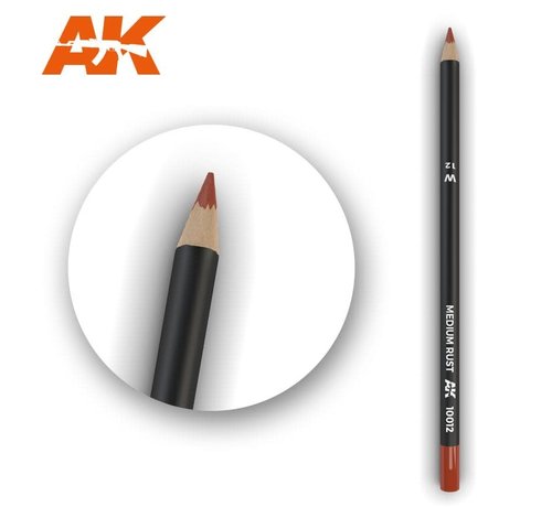 AK Interactive (AKI) AKI10012 Weathering Pencils  Medium Rust
