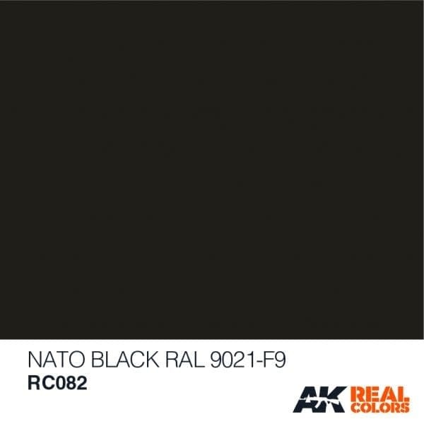 RC82 Real Colors NATO Black RAL9021 F9 Acrylic Lacquer Paint 10ml