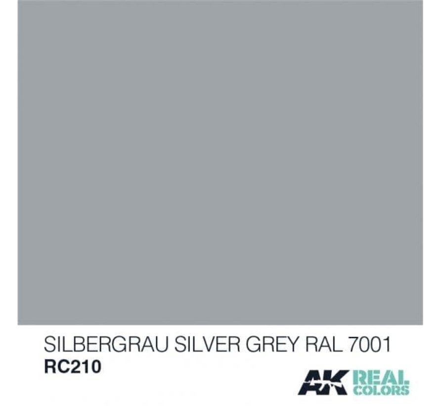 RC210 Real Colors SILBERGRAU GREY RAL Acrylic Lacquer Paint 10ml Bottle - M R S Hobby Shop