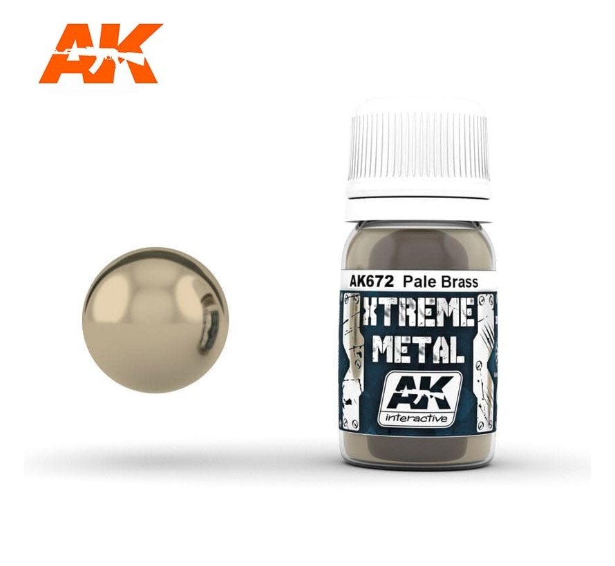 672 Xtreme Metal Pale Brass Metallic Paint 30ml Bottle