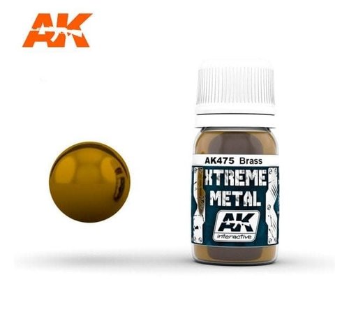 AK Interactive (AKI) 475 Xtreme Metal Brass Metallic Paint 30ml Bottle