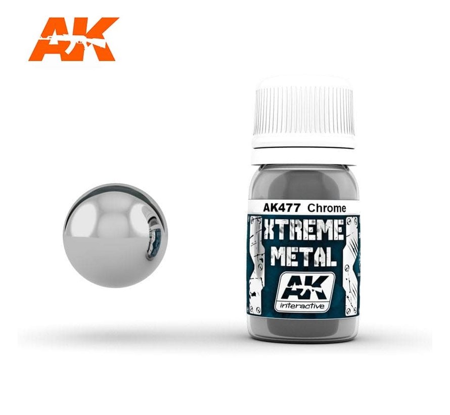 477 Xtreme Metal Chrome Metallic Paint 30ml Bottle