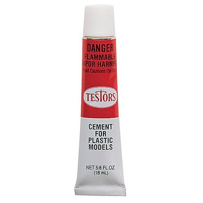 TES - Testors 3501X Plastic Model Cement 5:8 oz 18.5mL Tube