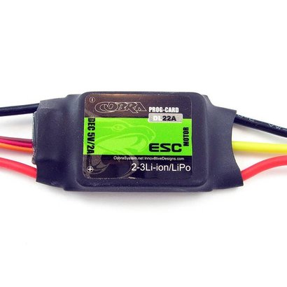 COB Cobra Motors C-22A-ESC Cobra 22A ESC with 2A Linear BEC *