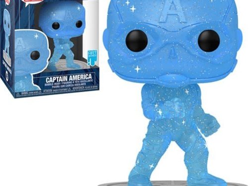 Funko Pop! Avengers Infinity Saga Captain America Blue Artist Series Pop! with Protector Case