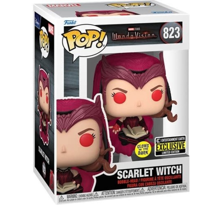 62345EE WandaVision Scarlet Witch Glow-in-the-Dark Pop! Vinyl Figure - Entertainment Earth Exclusive