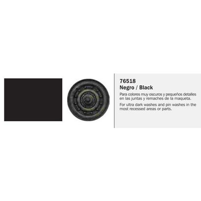 VLJ-VALLEJO ACRYLIC PAINTS 76518 - BLACK WASH 35ML