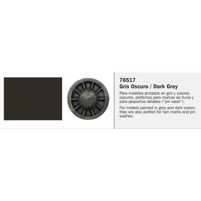 VLJ-VALLEJO ACRYLIC PAINTS 76517 - DARK GREY WASH 35ML