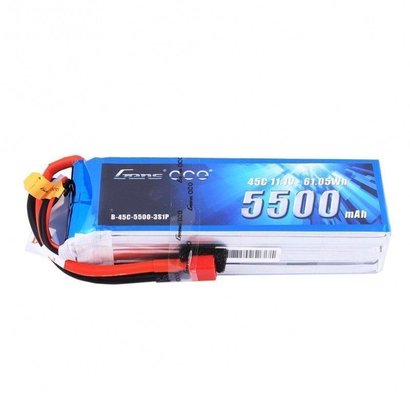Gens ace Gens ace 5500mAh 3S 11.1V 45C Lipo Battery Pack with Deans plug
