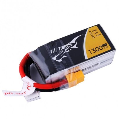 Tattu Tattu 1300mAh 4S 75C Lipo Battery Pack with XT60 Plug