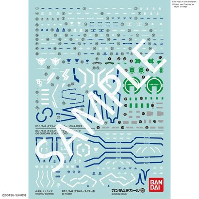 BANDAI MODEL KITS 221289 GUNDAM DECAL No.109 RG 1/144 OO-RAISER "Gundam 00" Bandai Decals
