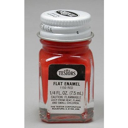 TES - Testors 1150 Enamel 1/4oz Flat Red *