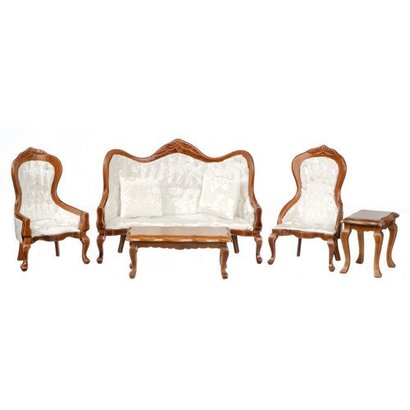 AZT - Aztec Imports 0129 VICT.Living Room SET /5 /WAL /CS