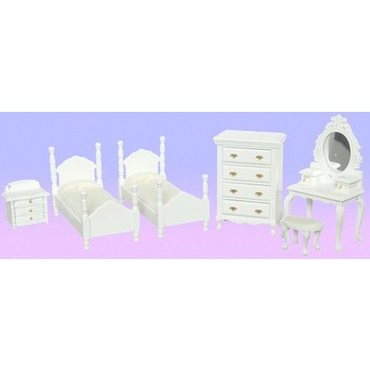 AZT - Aztec Imports TWIN BEDROOM SET/6/WH/CS