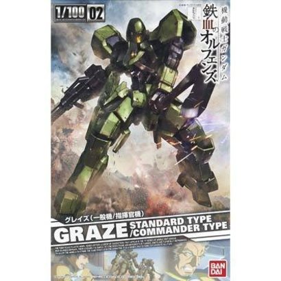 BANDAI MODEL KITS #02 Graze Standard/Commander Type "Gundam IBO", Bandai IBO 1/100