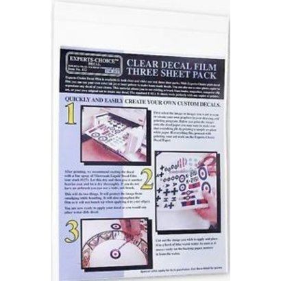 BMF - Bare Metal Foil 122 CLEAR INKJET DECAL SHEETS