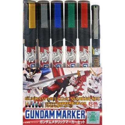GNZ-Gunze Sangyo GMS121 Gundam Marker Metallic Set of 6
