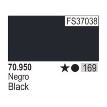VLJ-VALLEJO ACRYLIC PAINTS 70950 - BLACK 17ML