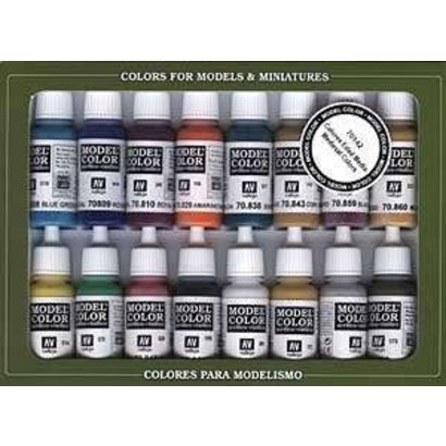 VLJ-VALLEJO ACRYLIC PAINTS 70142 - MEDIEVAL COLORS PAINT SET 17ML
