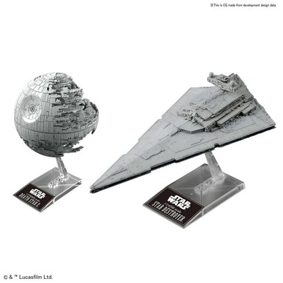 BANDAI MODEL KITS 230358 Death Star II 1/2,700,000 & Star Destroyer 1/14,500 "Star Wars", Bandai Star Wars Plastic Model