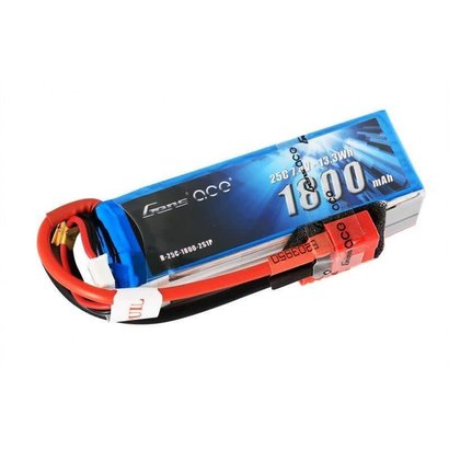 Gens ace Gens ace 1800mAh 7.4V 25C 2S1P Lipo Battery Pack with Deans plug