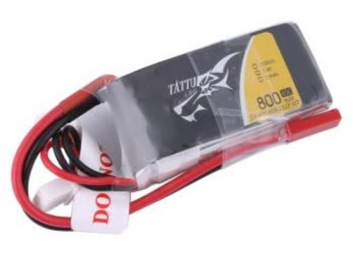 Tattu Tattu 800mAh 7.4V 45C 2S1P Lipo Battery Pack with JST-SYP plug