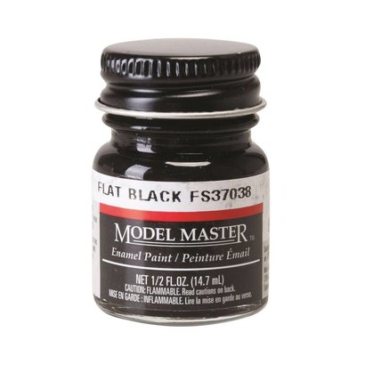 TES - Testors 1749 Model Master Flat Black 37038 1/2 oz *