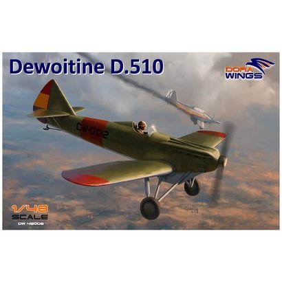 Dora Wings - DWN 48008 Dora Wings 1/48 Dewoitine D-510 Spanish Civil War Monoplane Fighter (New Tool)