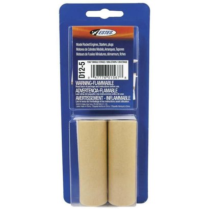 EST - Estes 1567 D12-5 Std D Engine for Model Rockets (2) *