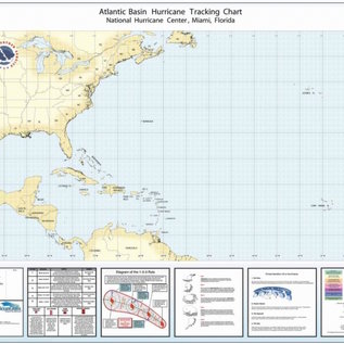 Atlantic Basin Hurricane Tracking Chart by NOAA