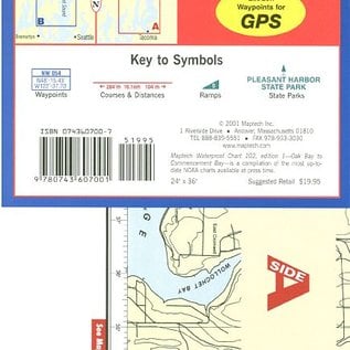 MTP Oak Bay to Commencement Bay Waterproof Chart by Maptech WPC102 1E