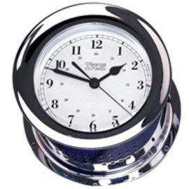 W&P W&P Chrome Plated Atlantis Quartz Clock