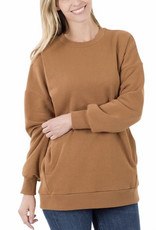 Dark Camel Long Sweatshirt