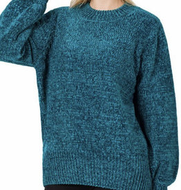 Soft Teal Chenille Sweater