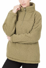 Khaki Sherpa Pullover
