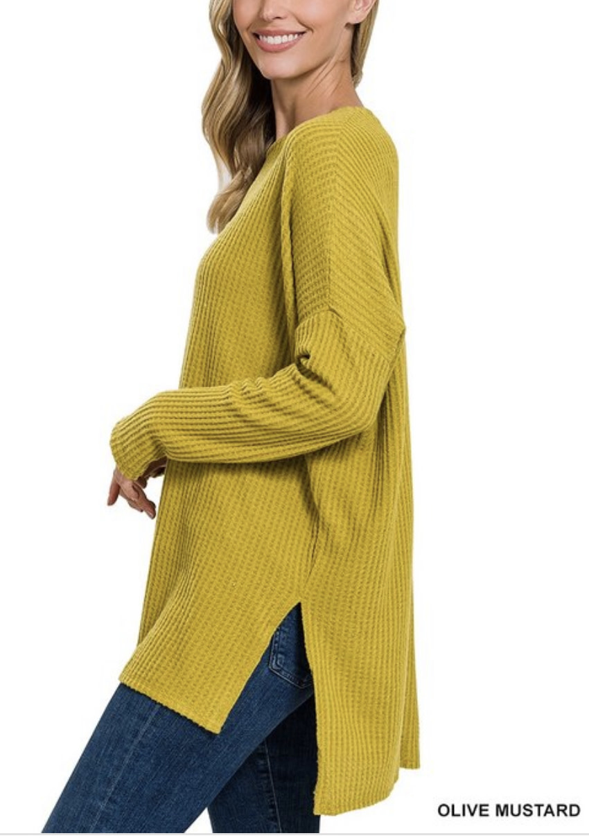 Olive Mustard Thermal Tunic