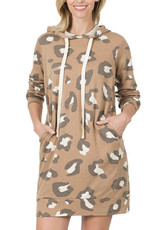 Hooded Leopard Dress