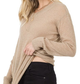 Mocha Lightweight Wool Sweater
