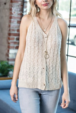 Twist Cable Button Down Tank