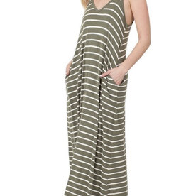 Striped Maxi Dress w/ POCKETS