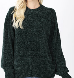 Hunter Green Chenille Sweater