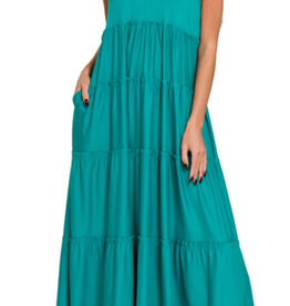 Teal Tiered Maxi Dress