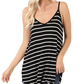 Black Striped Tank