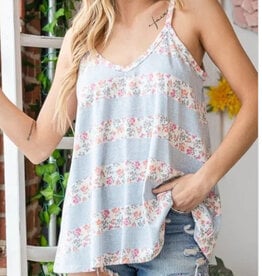 Floral Spaghetti Strap Tank