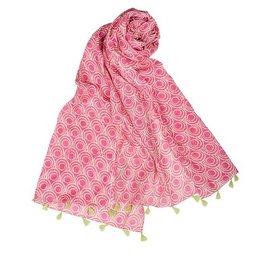 Rockflowerpaper Rockflowerpaper - Mimi Pink Cotton Tassel Scarf