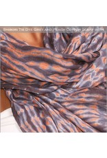 Sevya - Grey Shibori Beaded Scarf