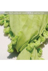 Sevya - Tassels Scarf 50% Silk / 50% Cotton - Lime